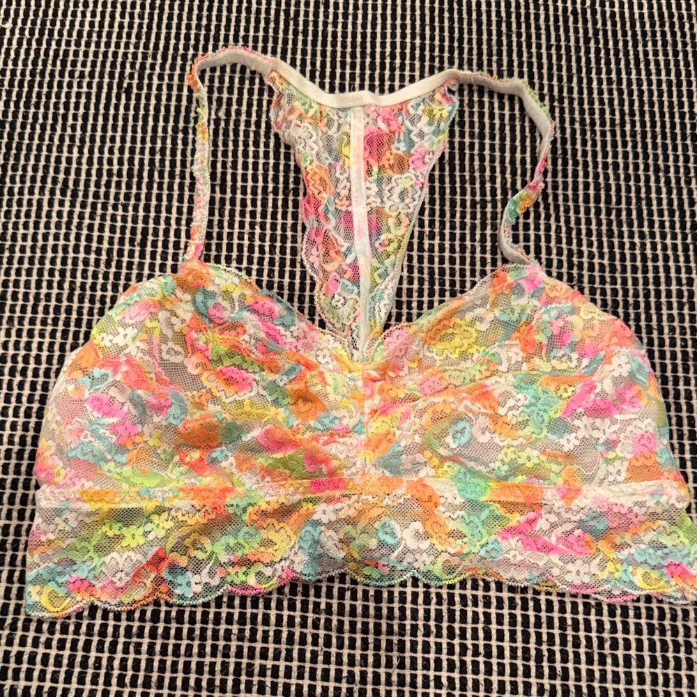Victoria's Secret Multicolor Lace Bandeau Sz L